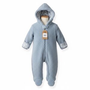 Chick‎ Pea Gray Fleece Baby Footie